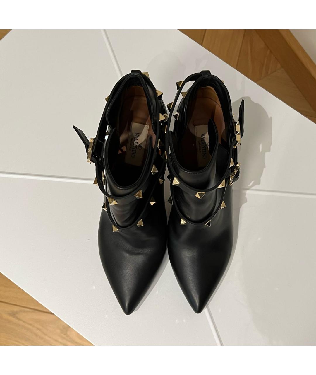 VALENTINO Черные кожаные ботильоны, фото 3