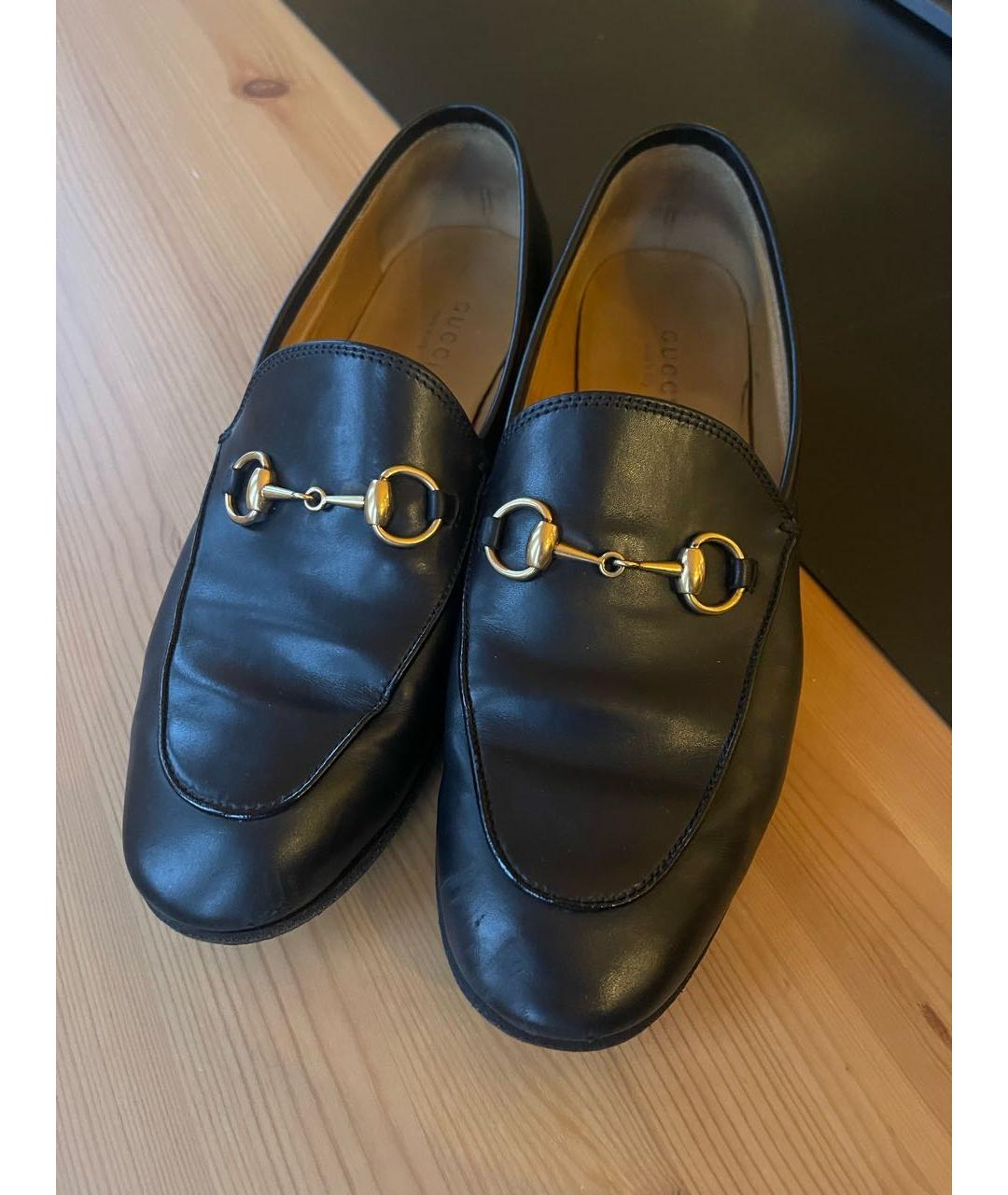 GUCCI Черные кожаные лоферы, фото 3