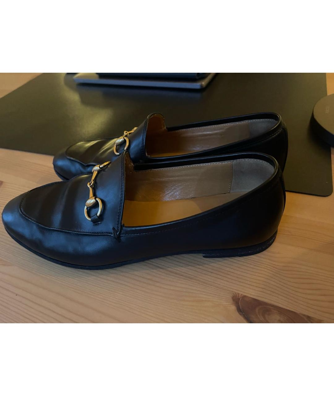 GUCCI Черные кожаные лоферы, фото 5