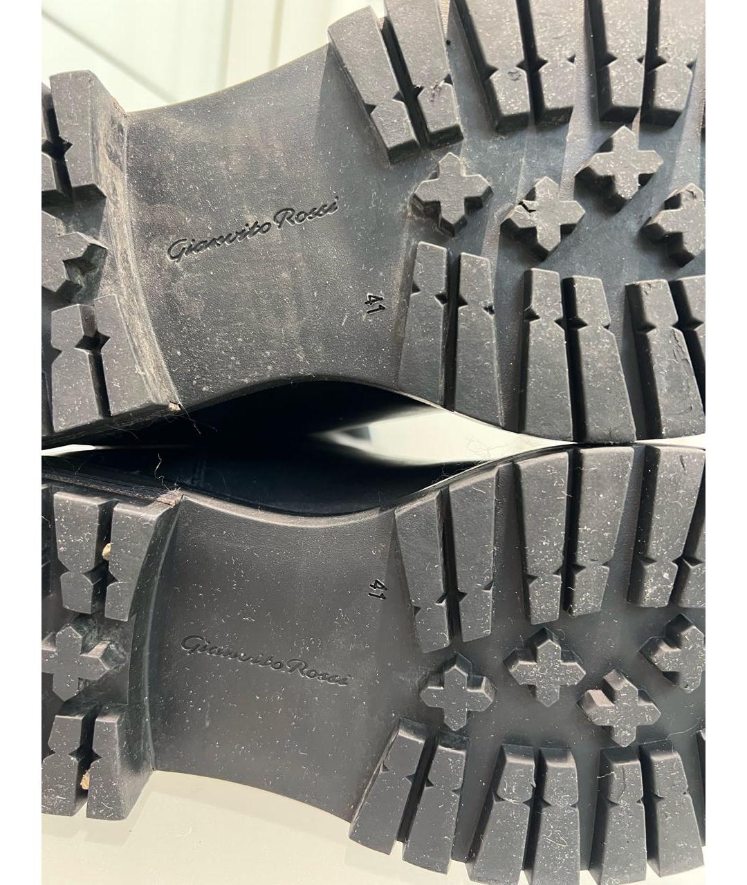 GIANVITO ROSSI Черные кожаные ботфорты, фото 7