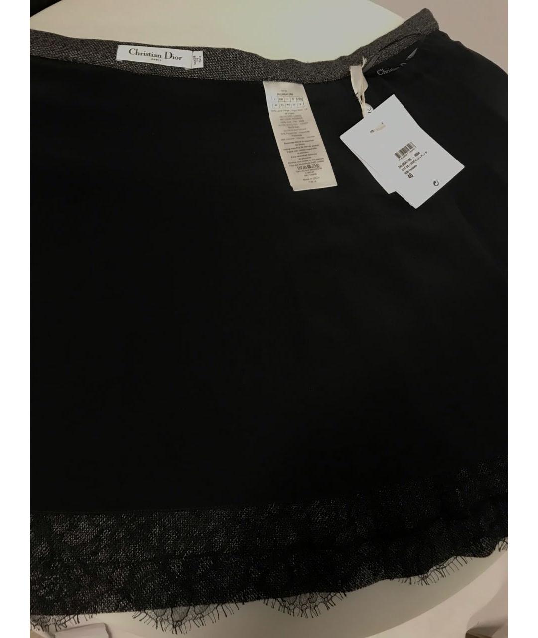 CHRISTIAN DIOR PRE-OWNED Серая шерстяная юбка мини, фото 6