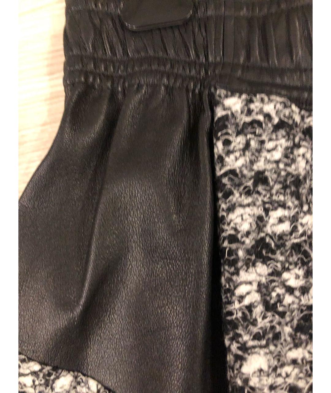 DAMIR DOMA Черная шерстяная юбка мини, фото 2