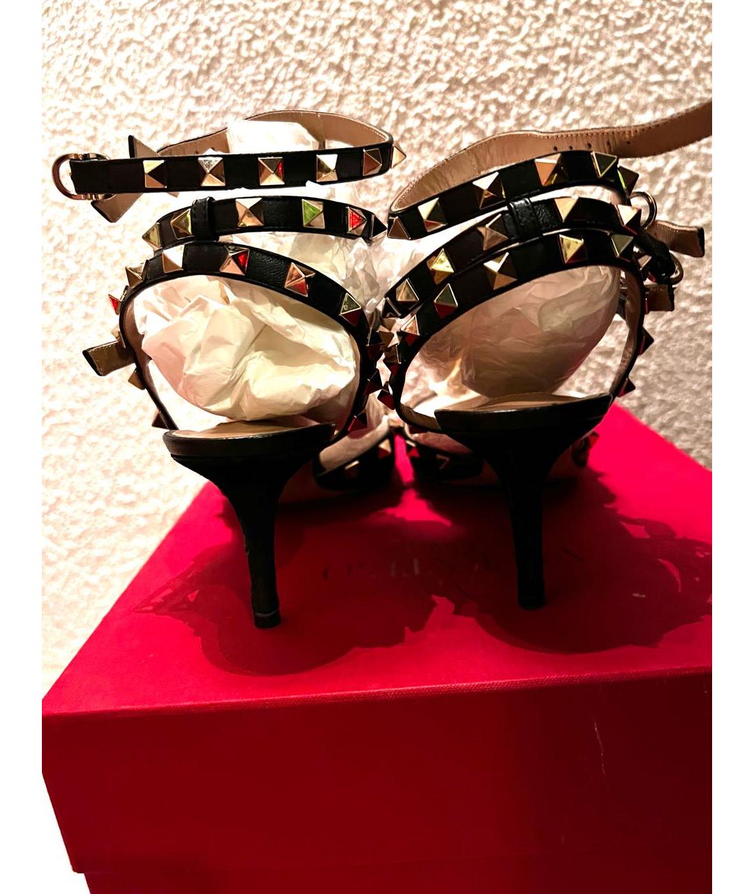 VALENTINO Черные замшевые босоножки, фото 4