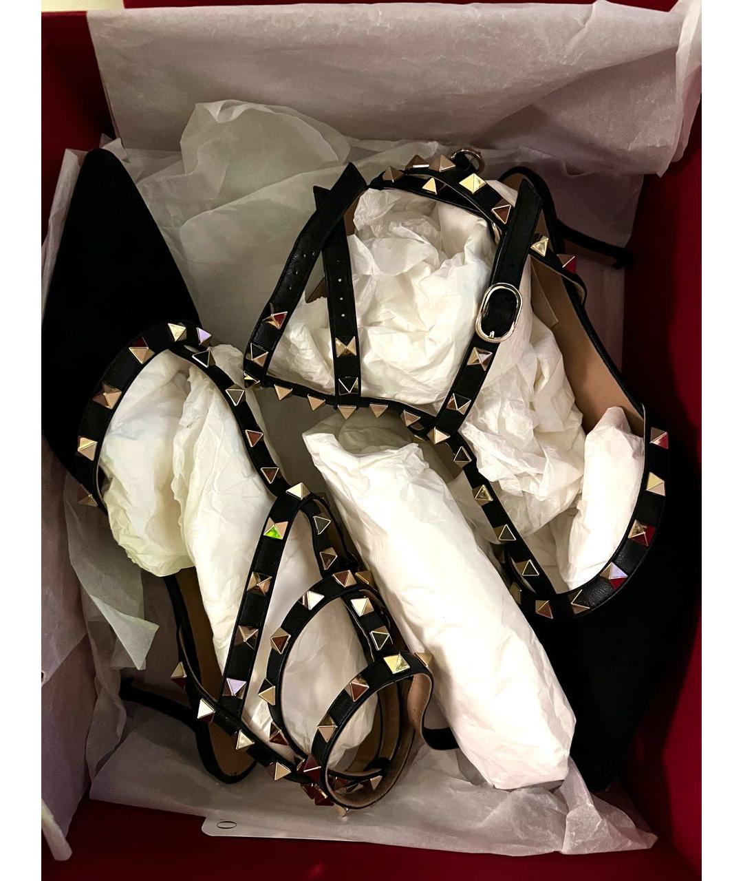 VALENTINO Черные замшевые босоножки, фото 7