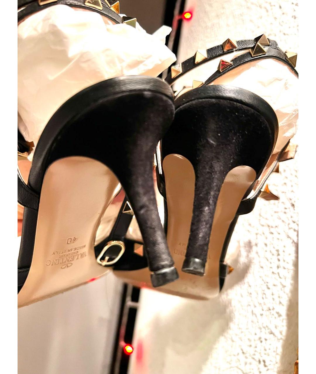 VALENTINO Черные замшевые босоножки, фото 2