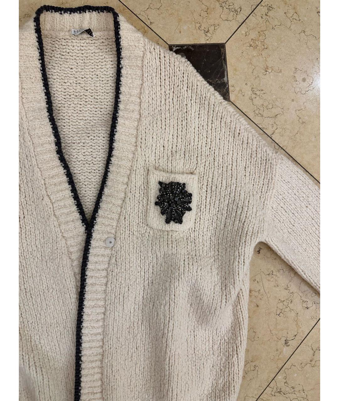 BRUNELLO CUCINELLI Белый шерстяной джемпер / свитер, фото 2