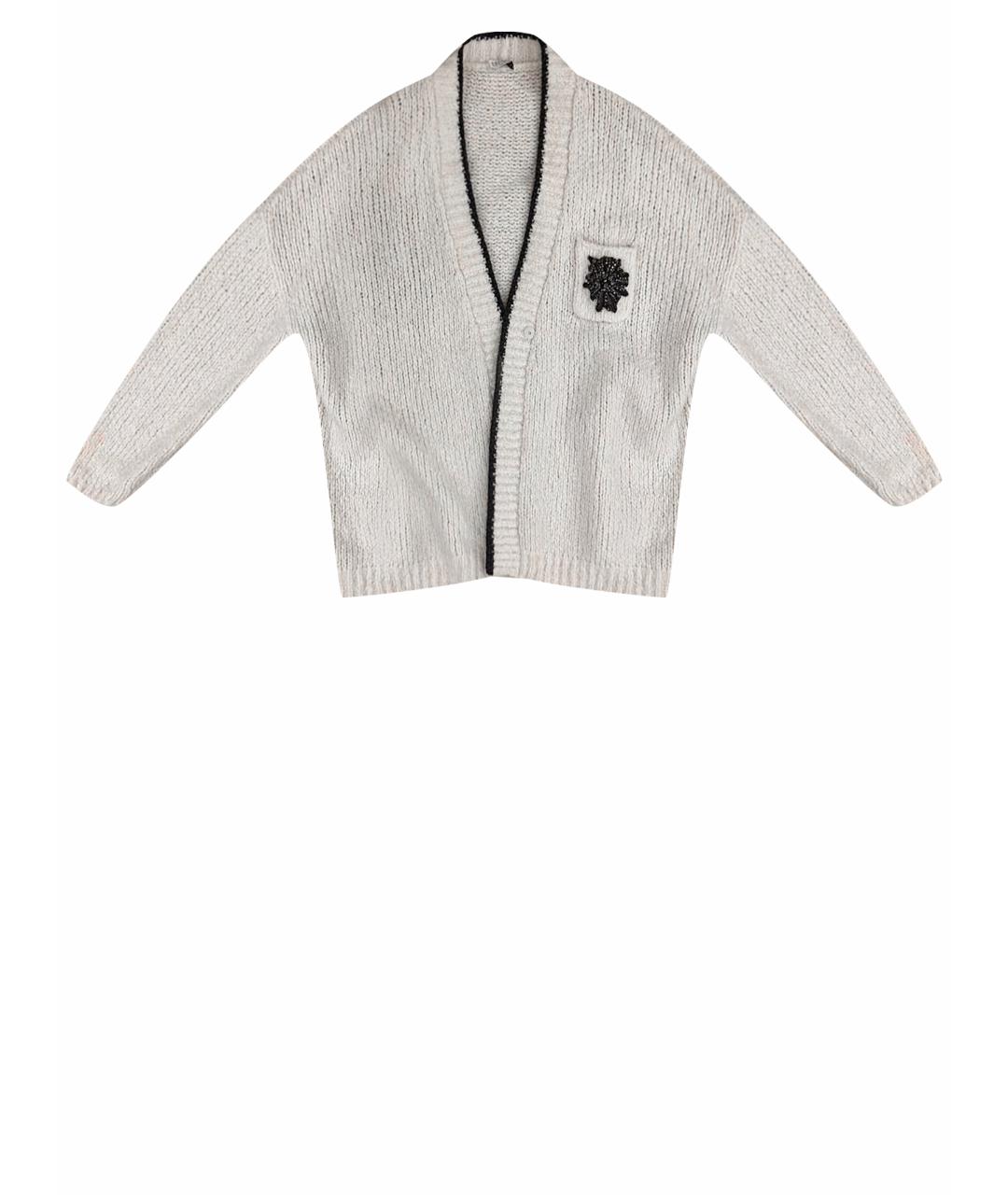 BRUNELLO CUCINELLI Белый шерстяной джемпер / свитер, фото 1