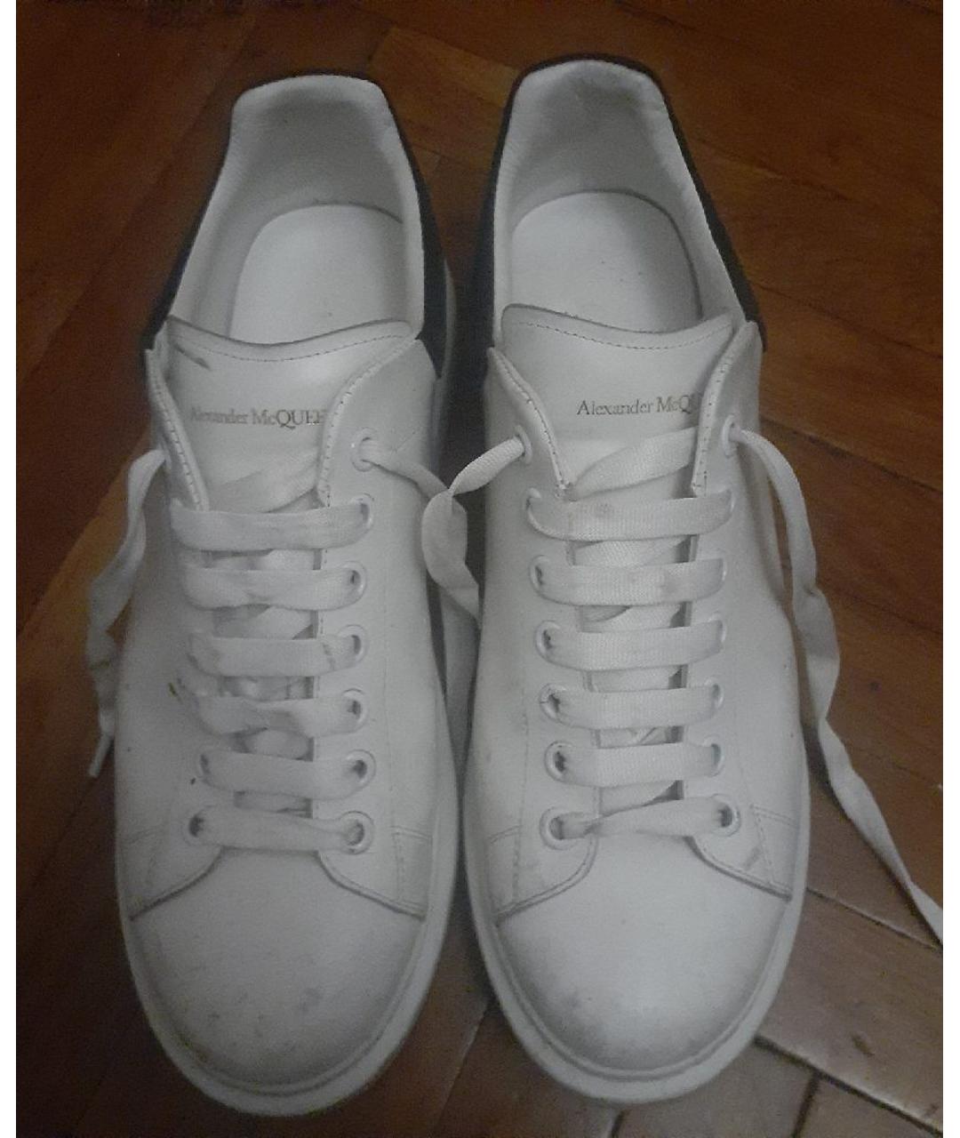 ALEXANDER MCQUEEN Белые кожаные высокие кроссовки / кеды, фото 2
