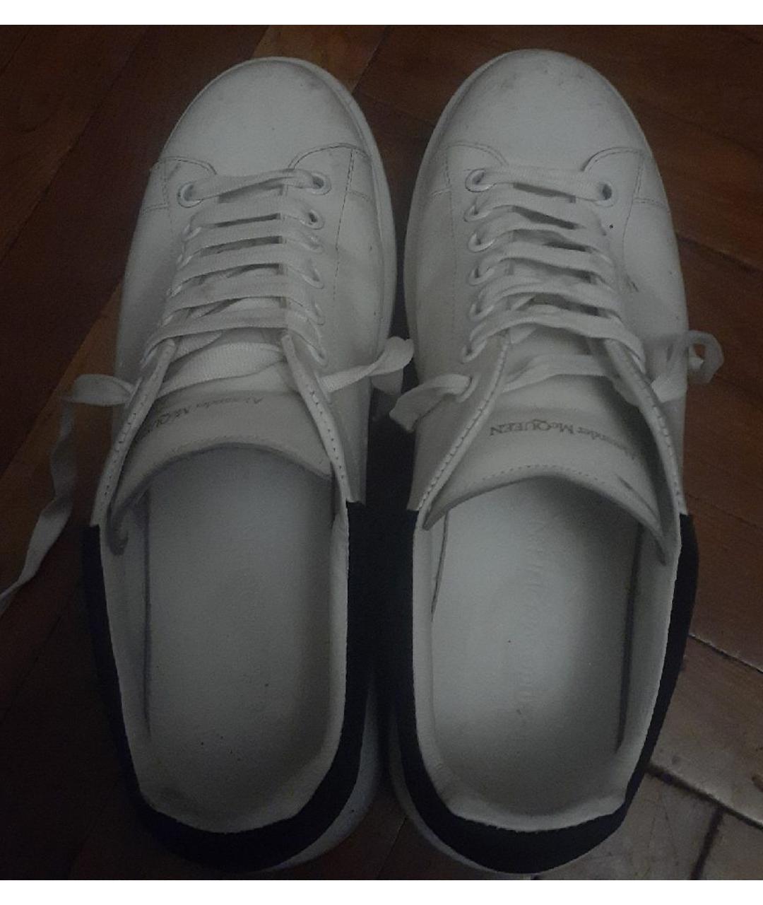 ALEXANDER MCQUEEN Белые кожаные высокие кроссовки / кеды, фото 3