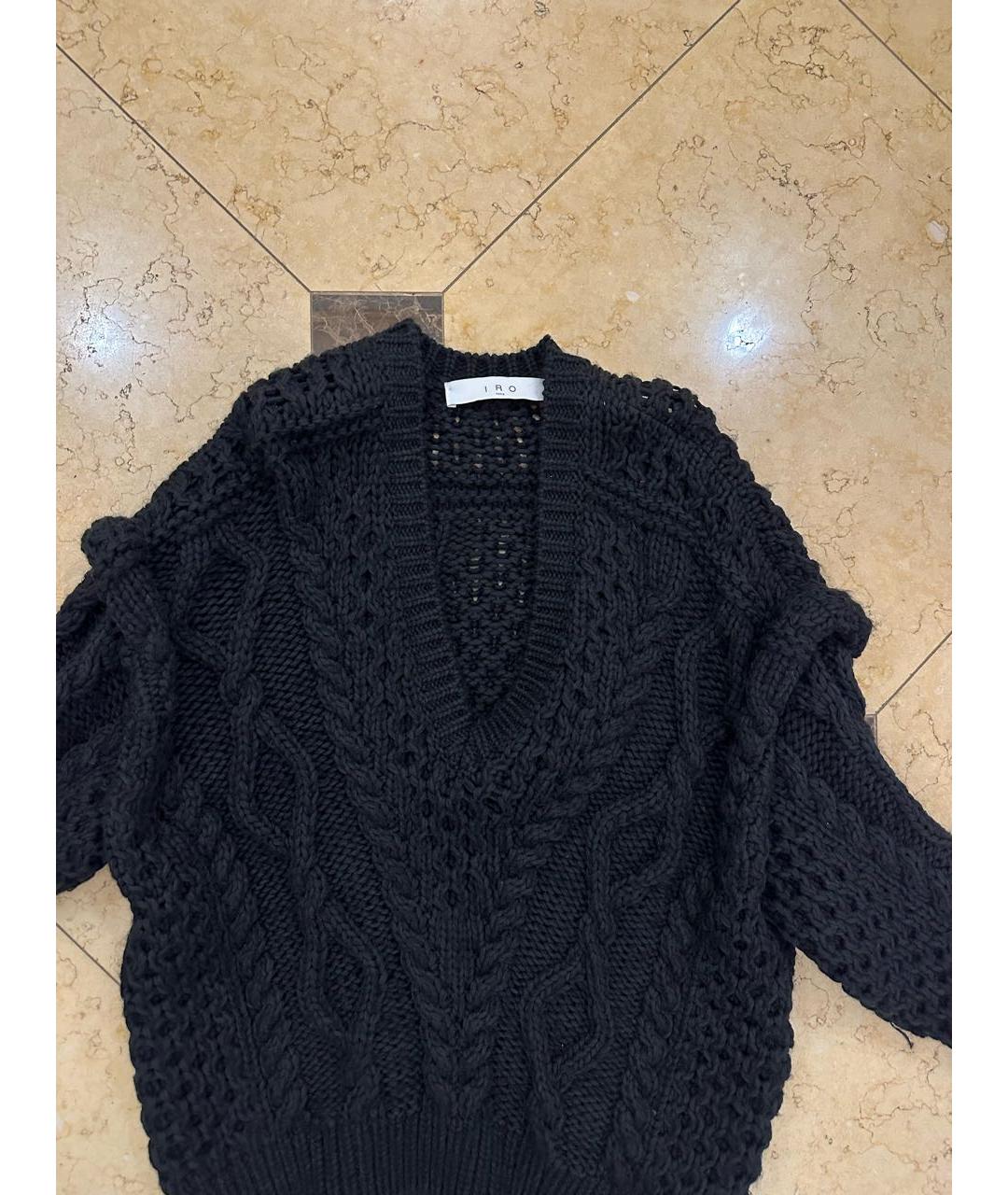 IRO Черный шерстяной джемпер / свитер, фото 2