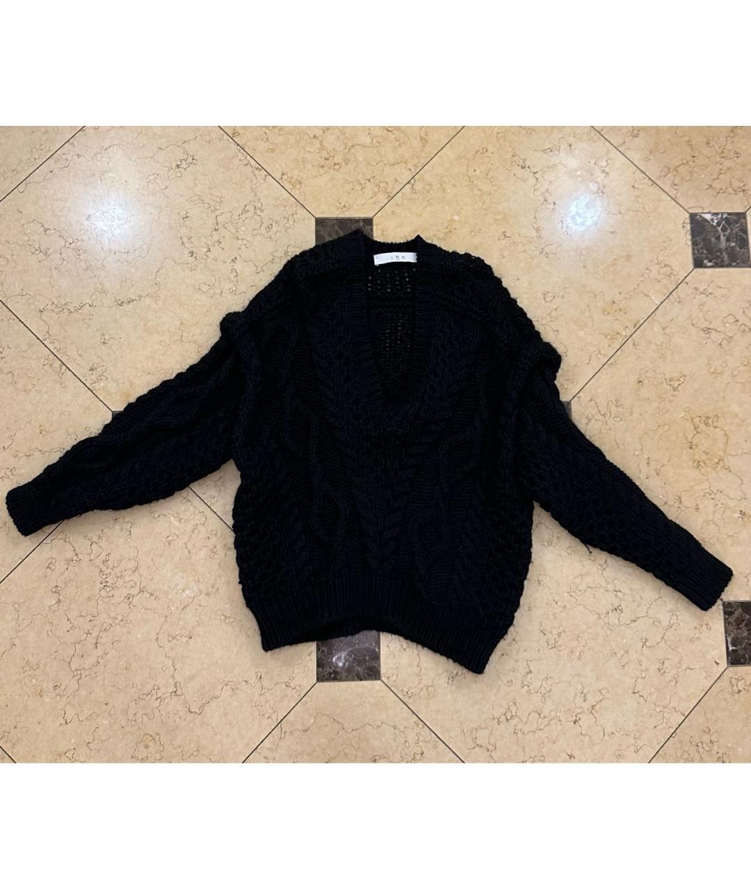 IRO Черный шерстяной джемпер / свитер, фото 5