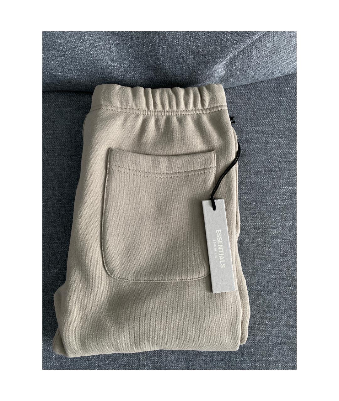 FEAR OF GOD ESSENTIALS Бежевые хлопковые повседневные брюки, фото 4