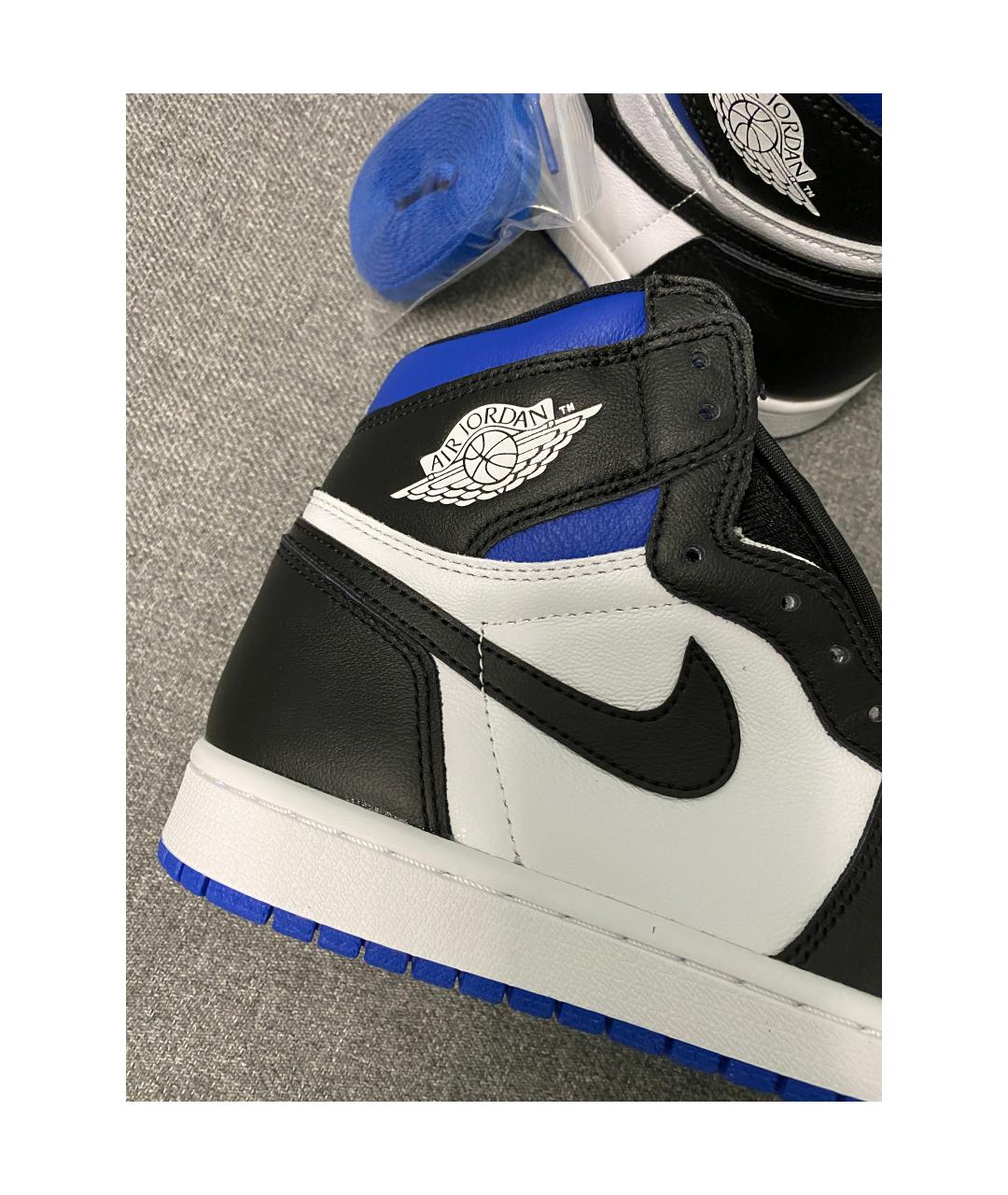 NIKE Синие кожаные высокие кроссовки / кеды, фото 4