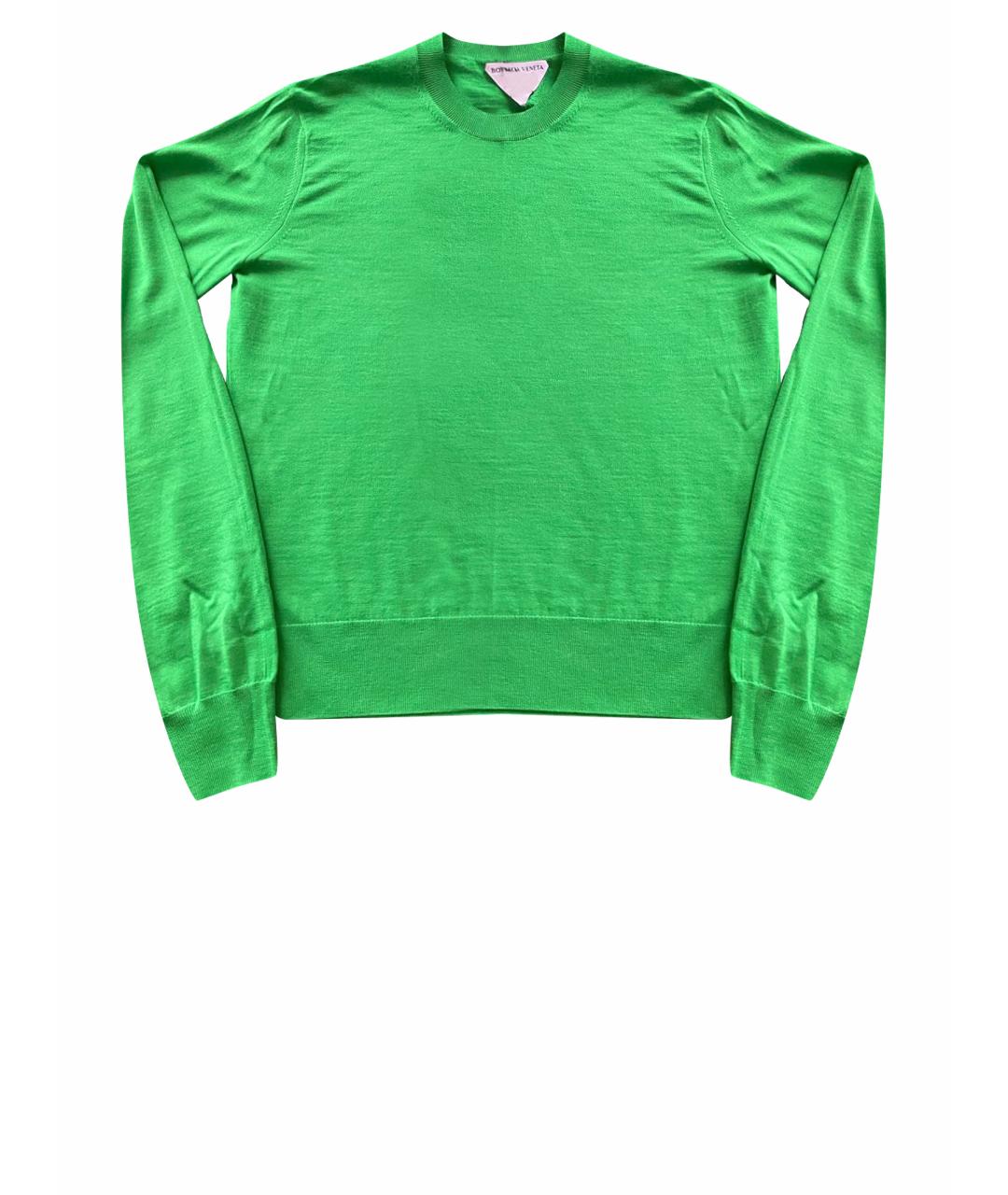 BOTTEGA VENETA Зеленый шерстяной джемпер / свитер, фото 1