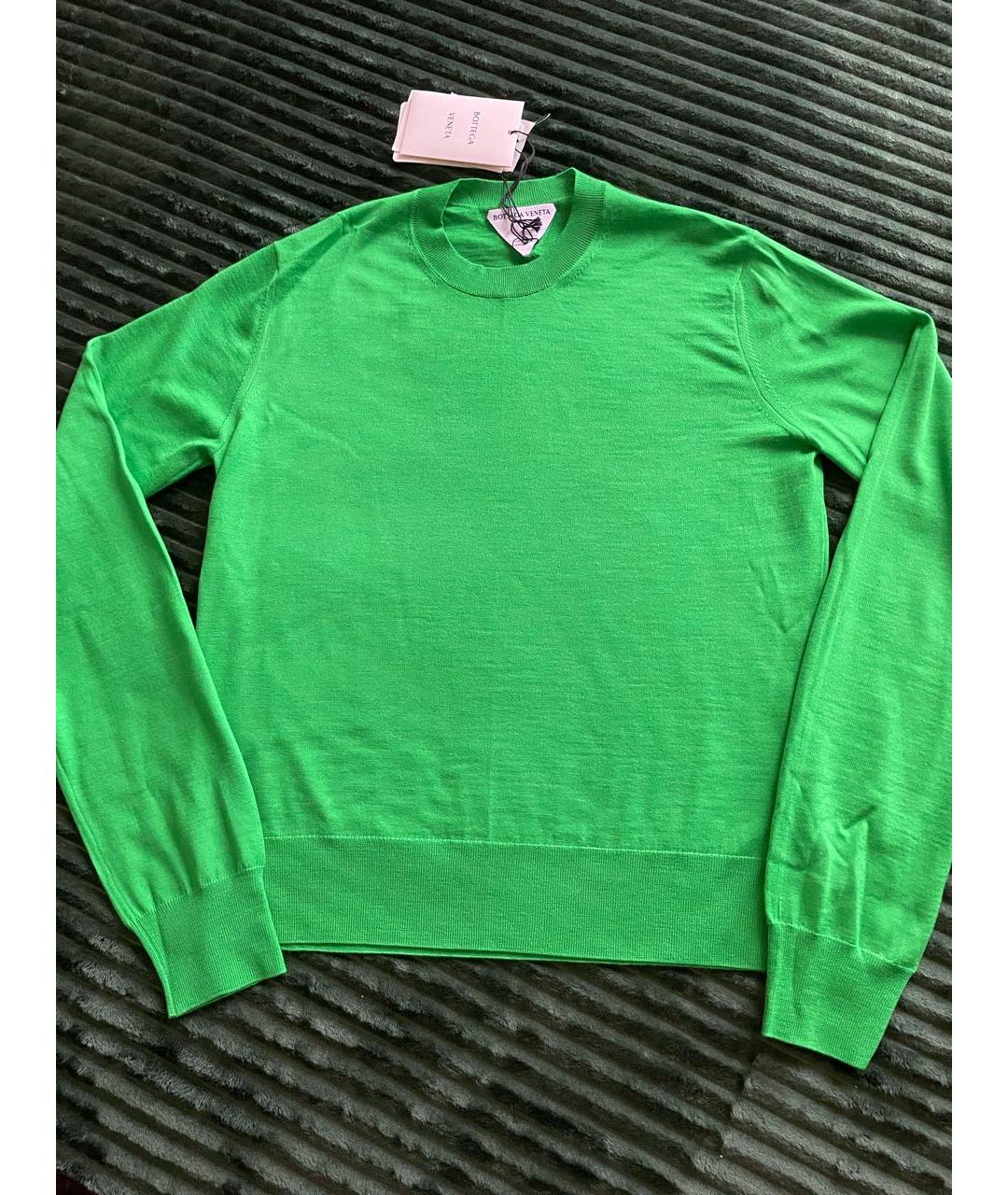 BOTTEGA VENETA Зеленый шерстяной джемпер / свитер, фото 4