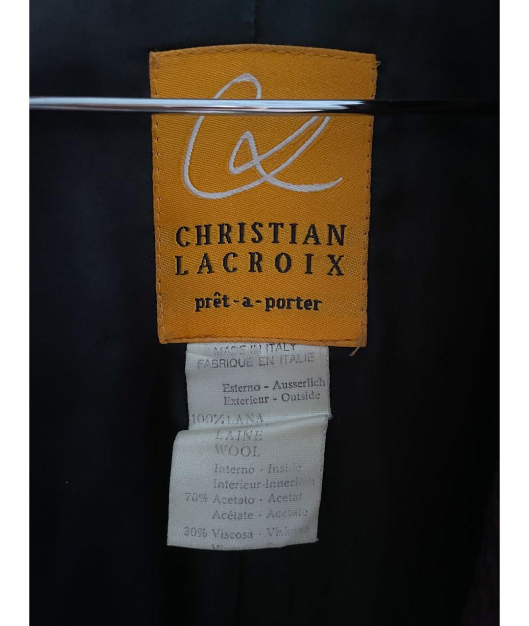 CHRISTIAN LACROIX Бордовый шерстяной жакет/пиджак, фото 3