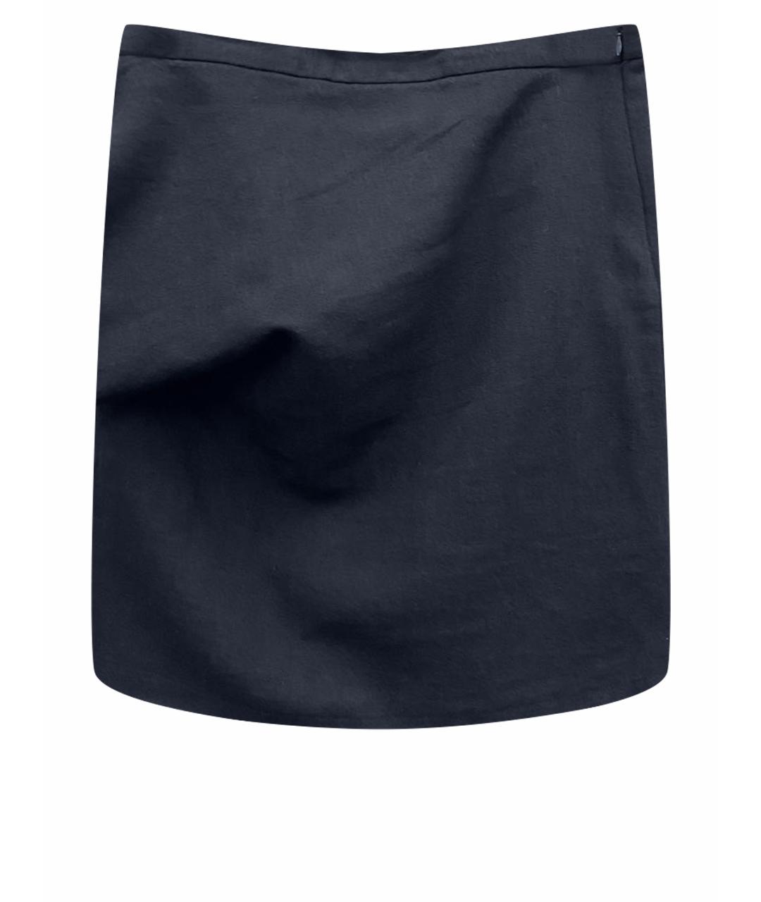 ANN DEMEULEMEESTER Черная шерстяная юбка мини, фото 1