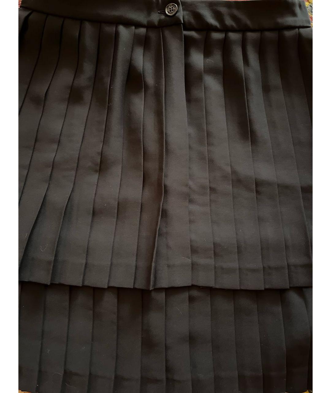 LOVE MOSCHINO Черная полиэстеровая юбка миди, фото 3