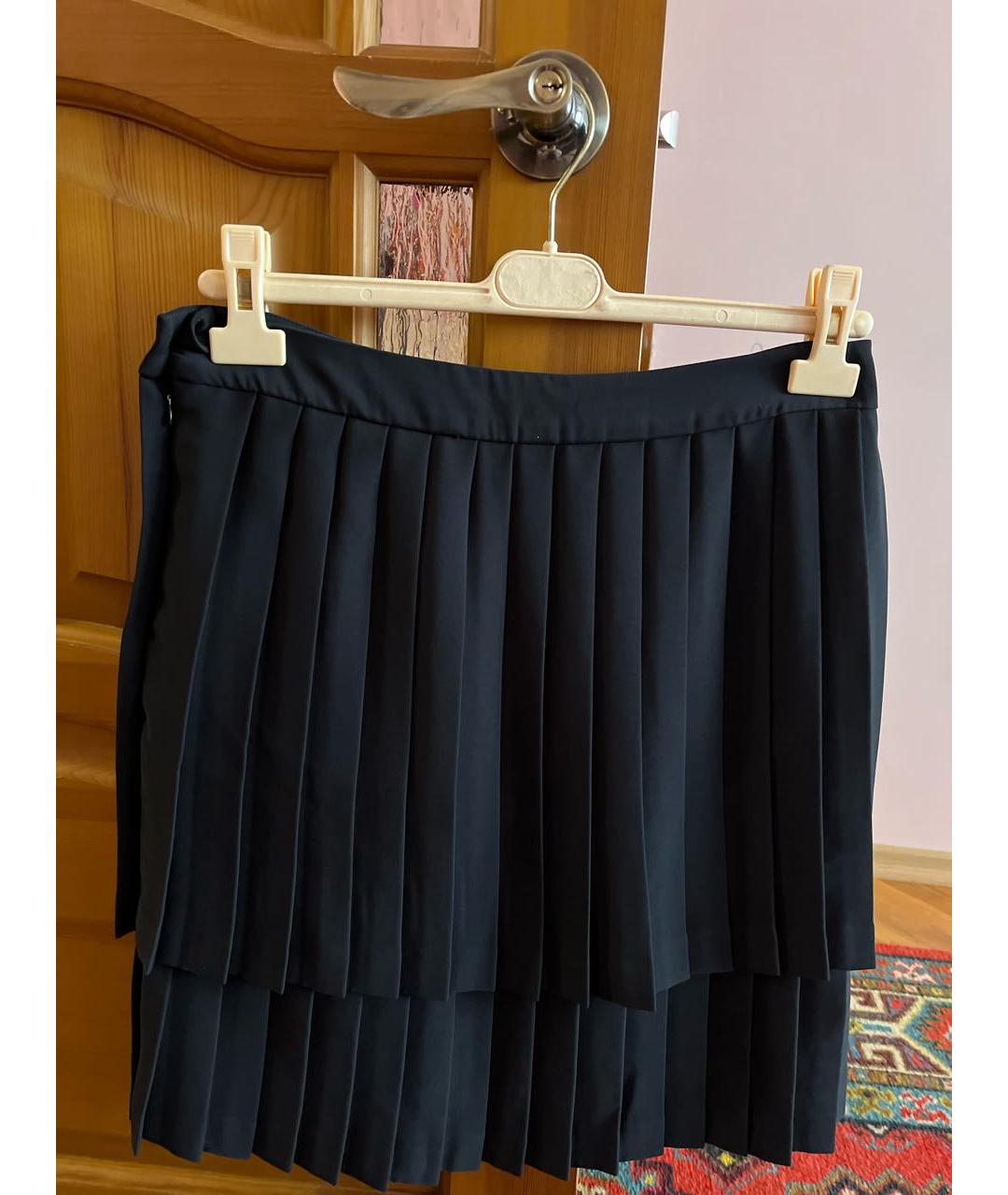 LOVE MOSCHINO Черная полиэстеровая юбка миди, фото 2