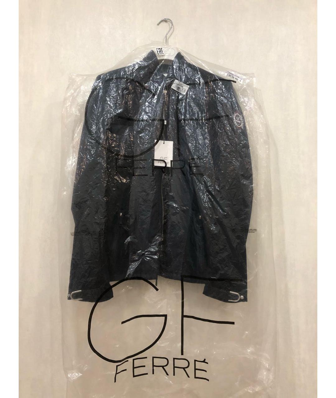 GIANFRANCO FERRE Темно-синяя полиэстеровая куртка, фото 3