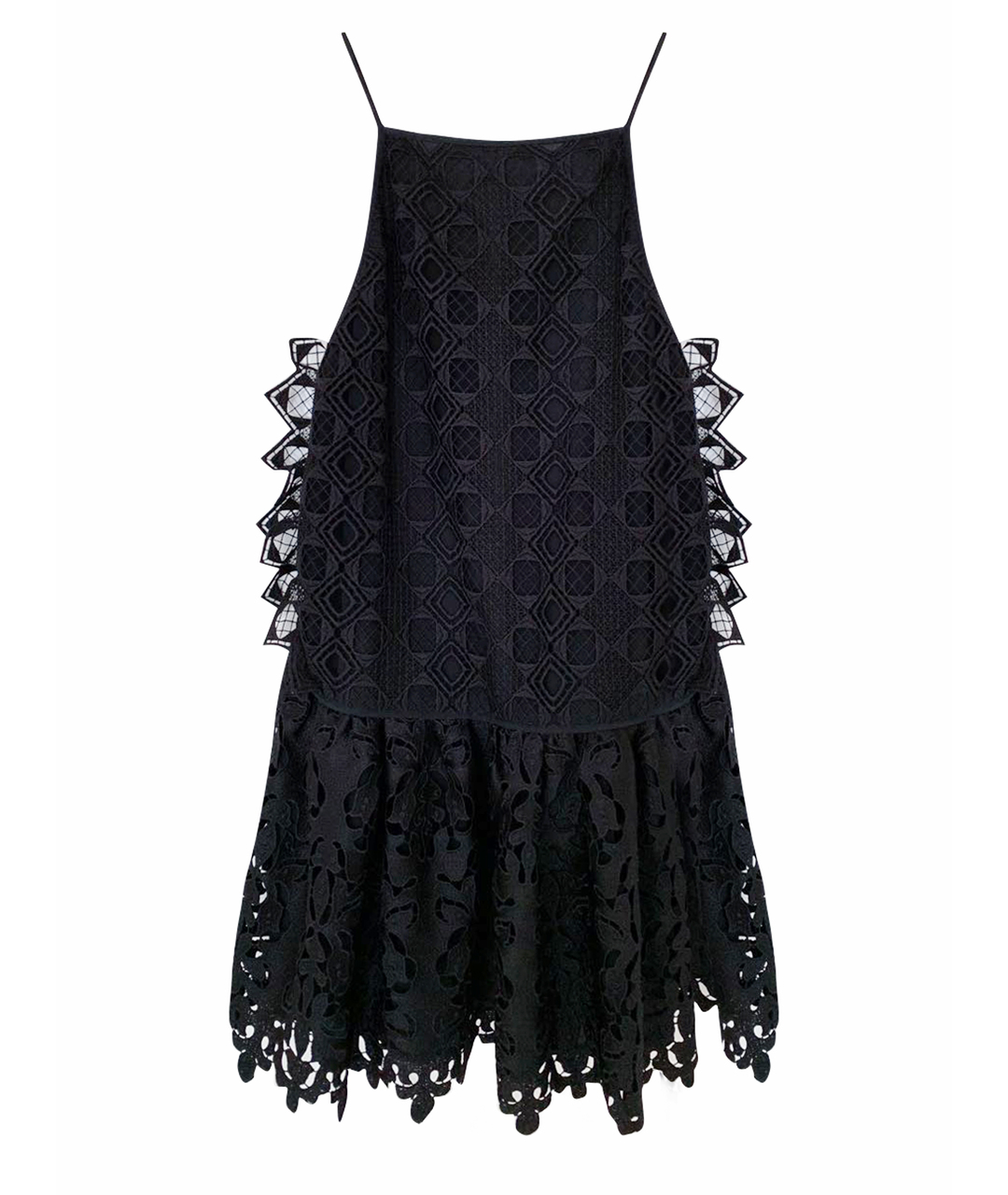 NO. 21 Черное кружевное коктейльное платье, фото 1