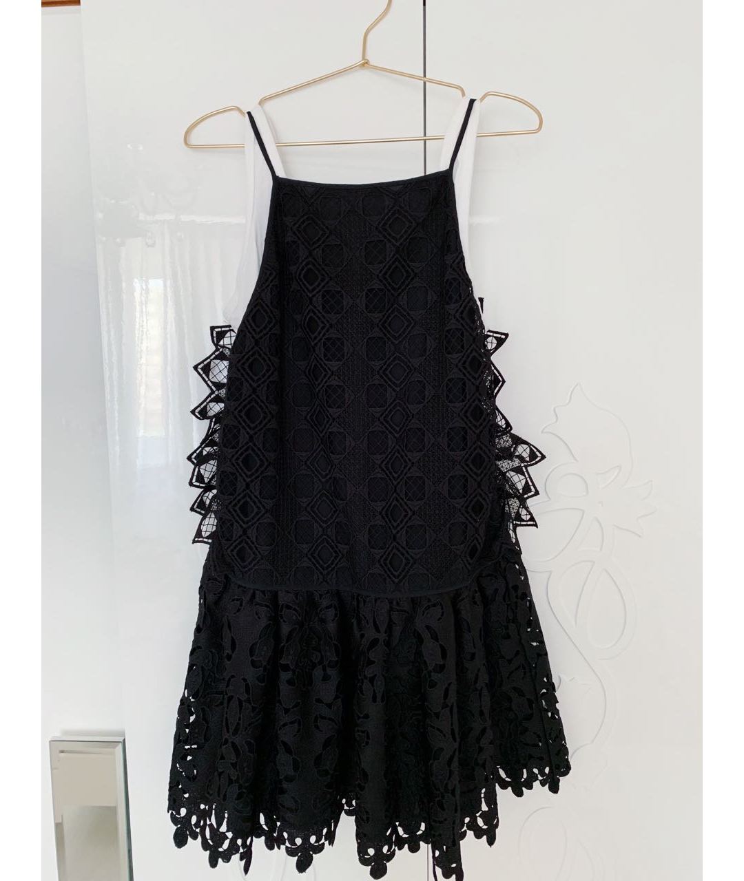 NO. 21 Черное кружевное коктейльное платье, фото 4