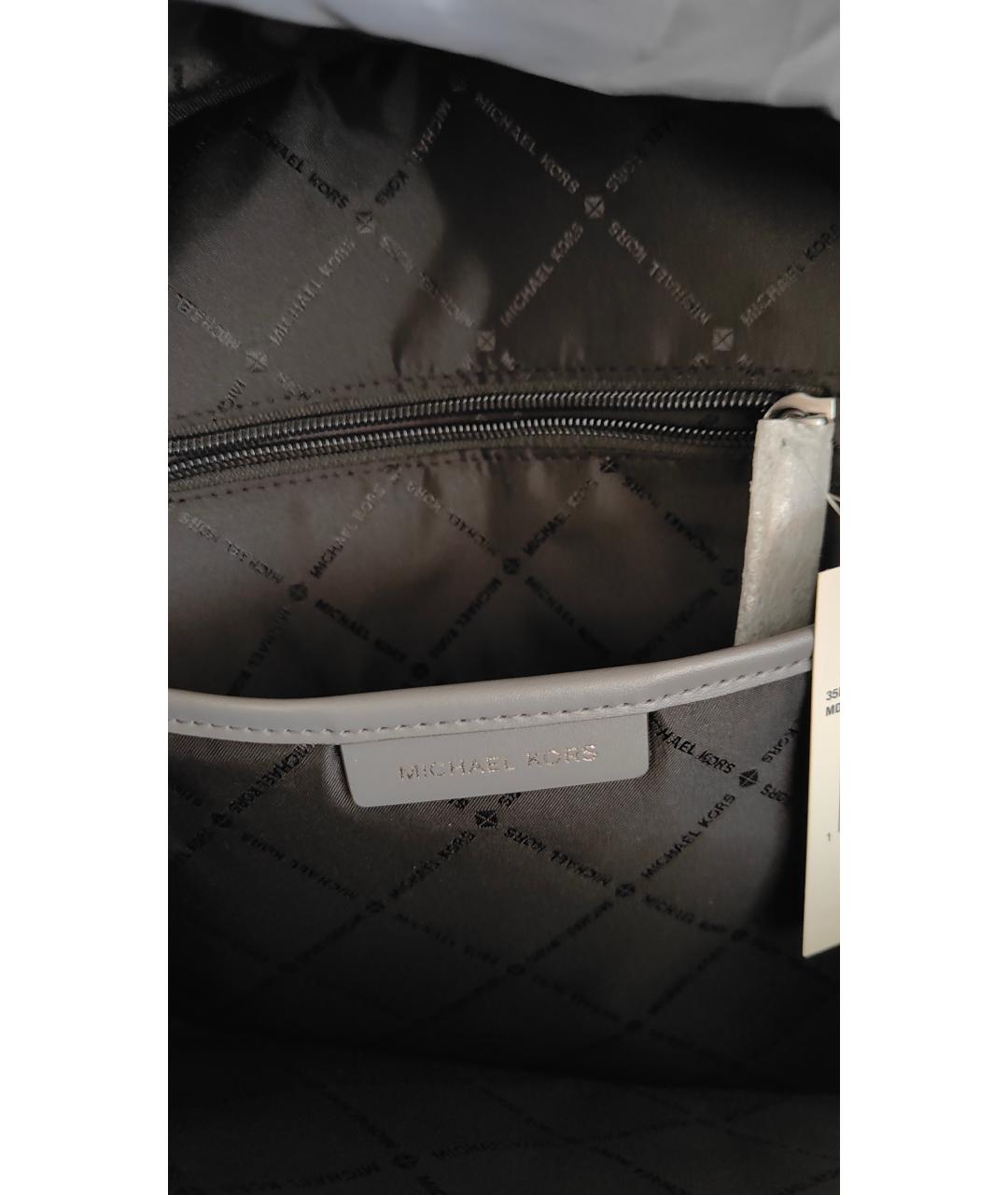 MICHAEL KORS Серый тканевый рюкзак, фото 8