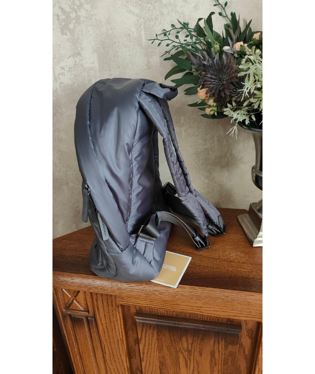 MICHAEL KORS Серый тканевый рюкзак, фото 3