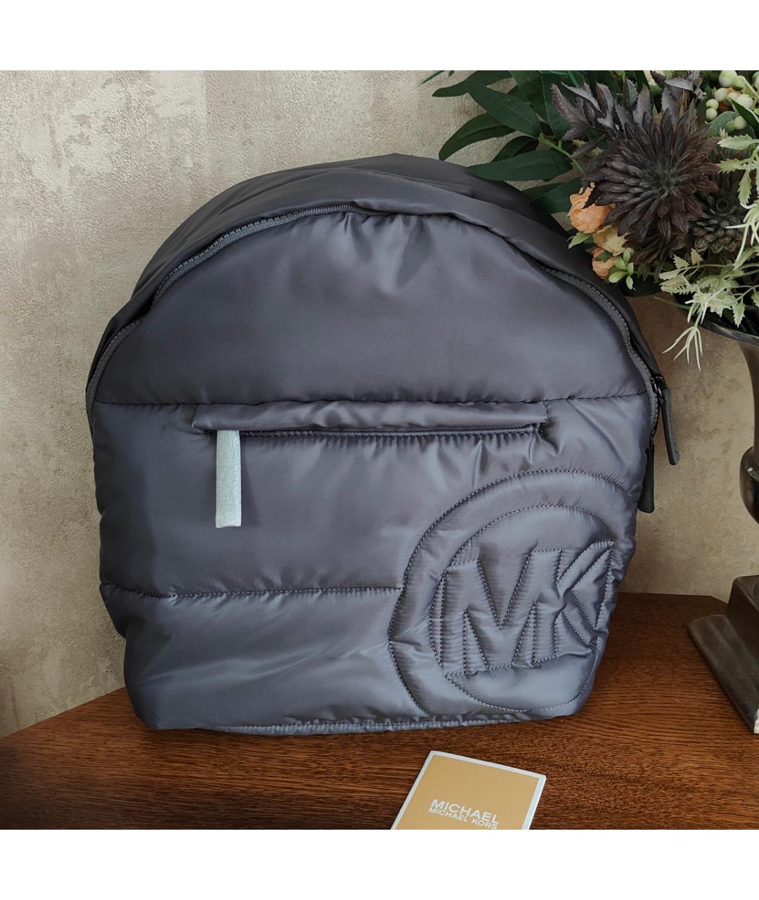 MICHAEL KORS Серый тканевый рюкзак, фото 10