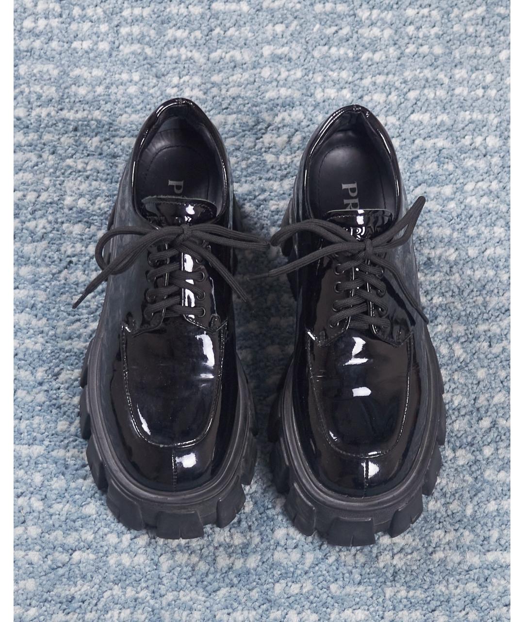 PRADA Черные ботинки из лакированной кожи, фото 2
