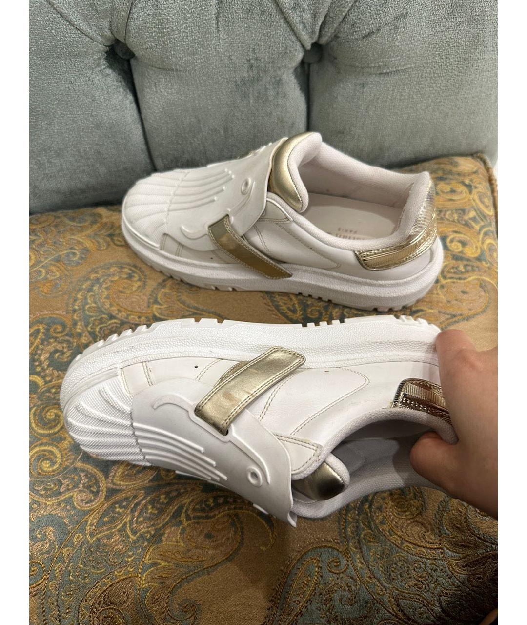 CHRISTIAN DIOR Белые кожаные кроссовки, фото 2