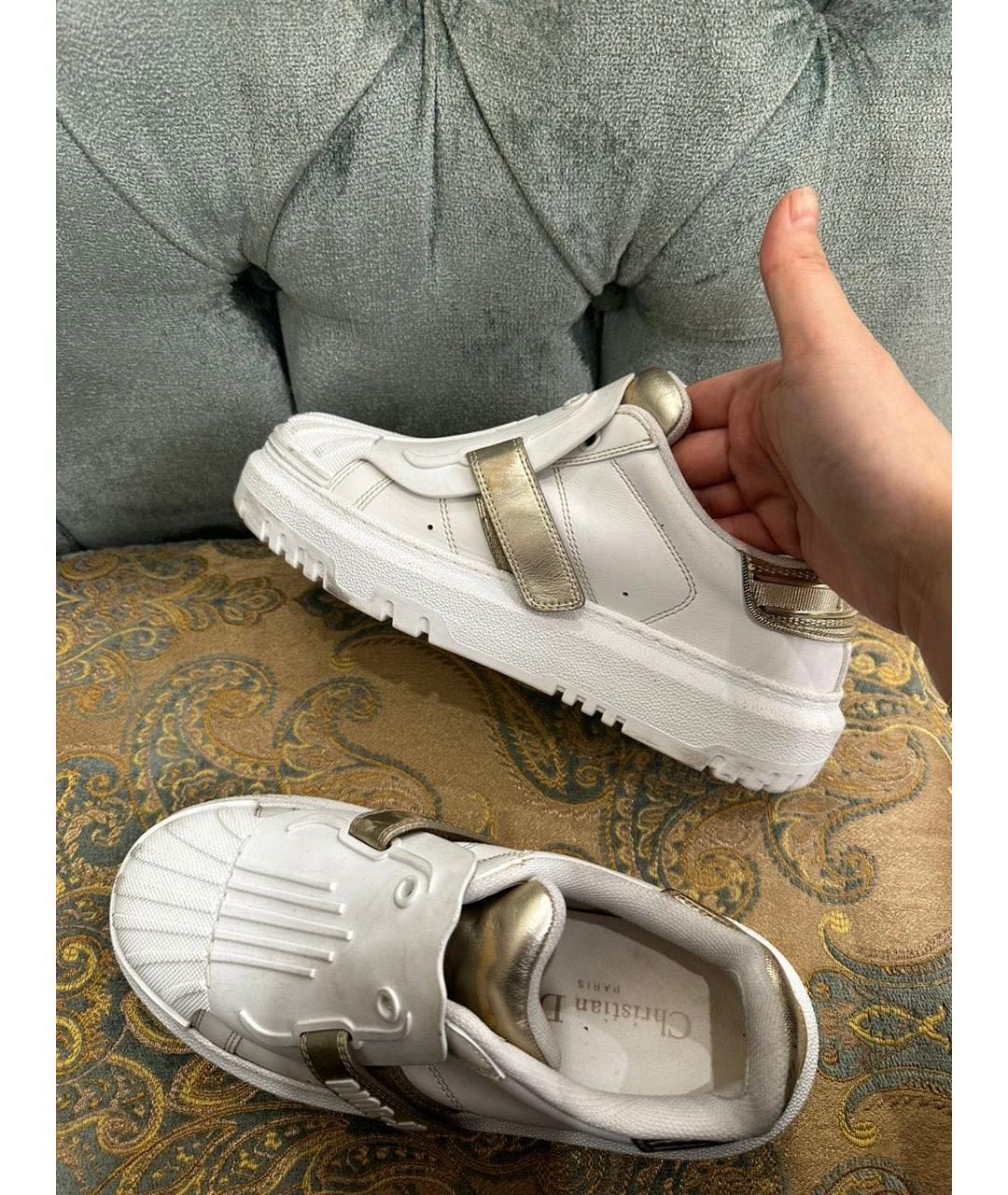 CHRISTIAN DIOR PRE-OWNED Белые кожаные кроссовки, фото 7