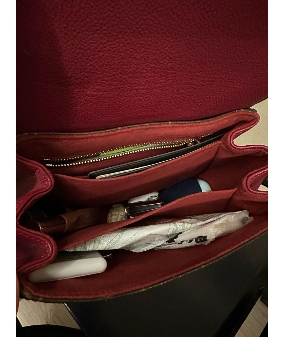 LOUIS VUITTON PRE-OWNED Коричневая кожаная сумка через плечо, фото 5