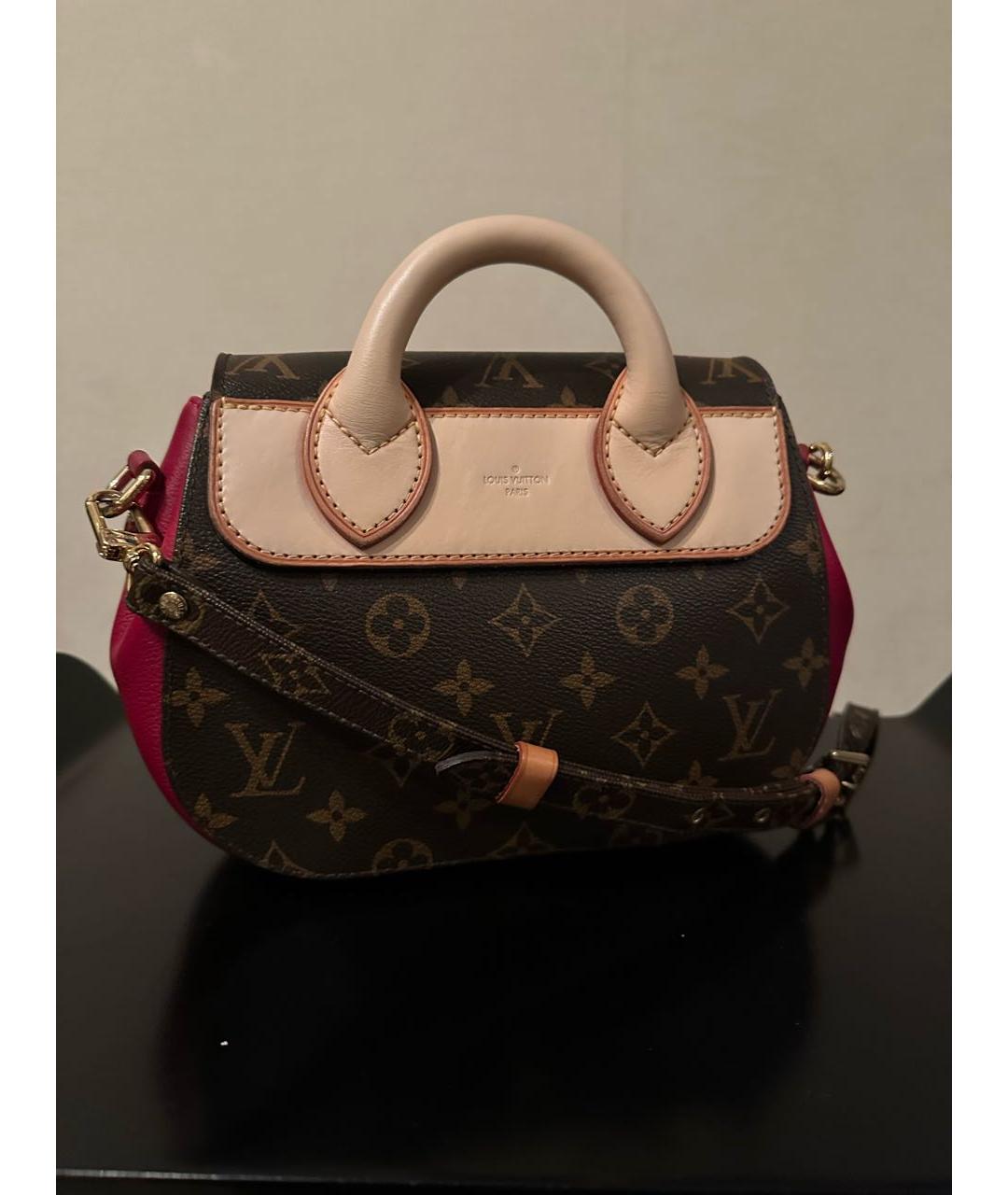 LOUIS VUITTON PRE-OWNED Коричневая кожаная сумка через плечо, фото 3