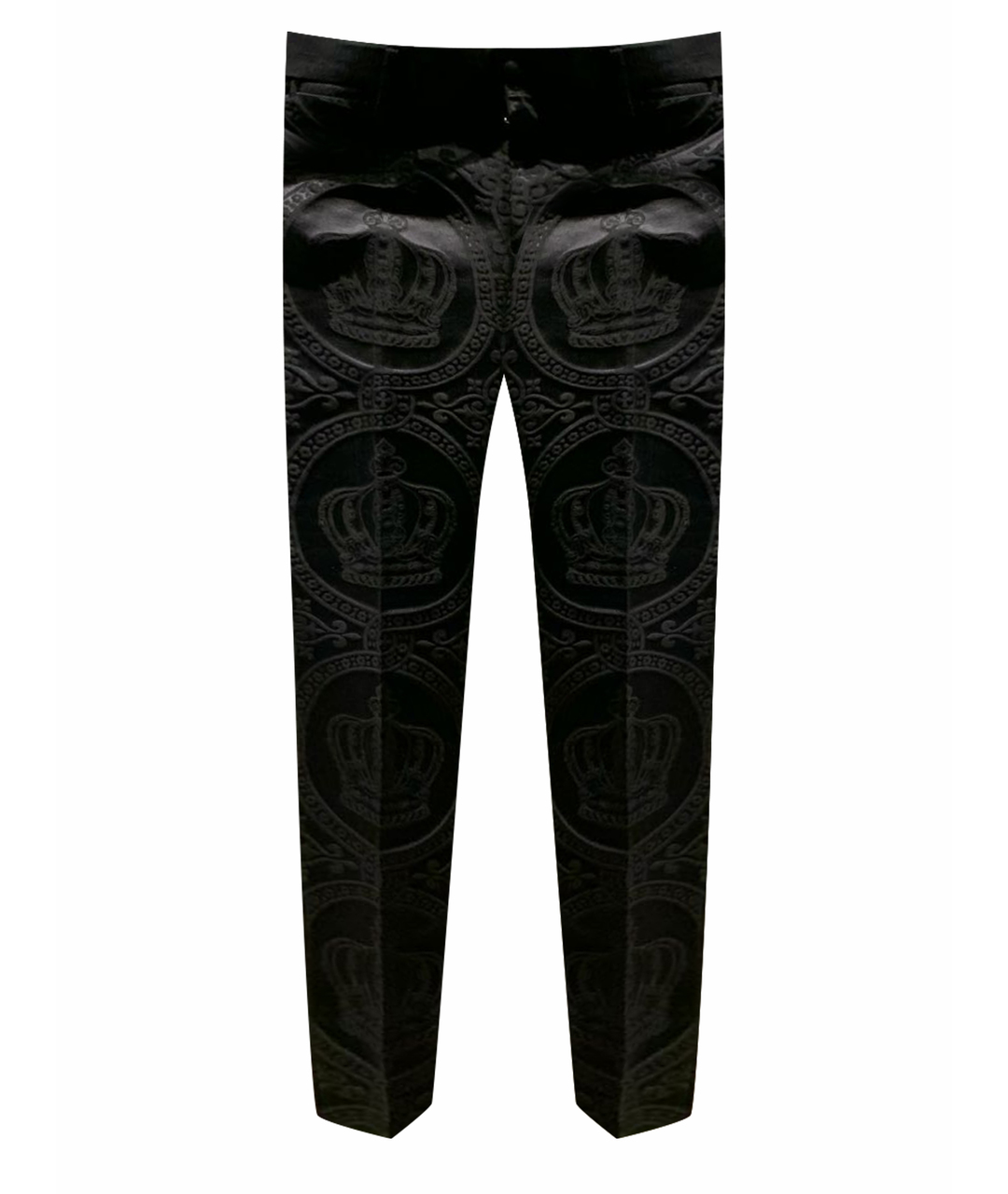 DOLCE&GABBANA Черные хлопковые классические брюки, фото 1