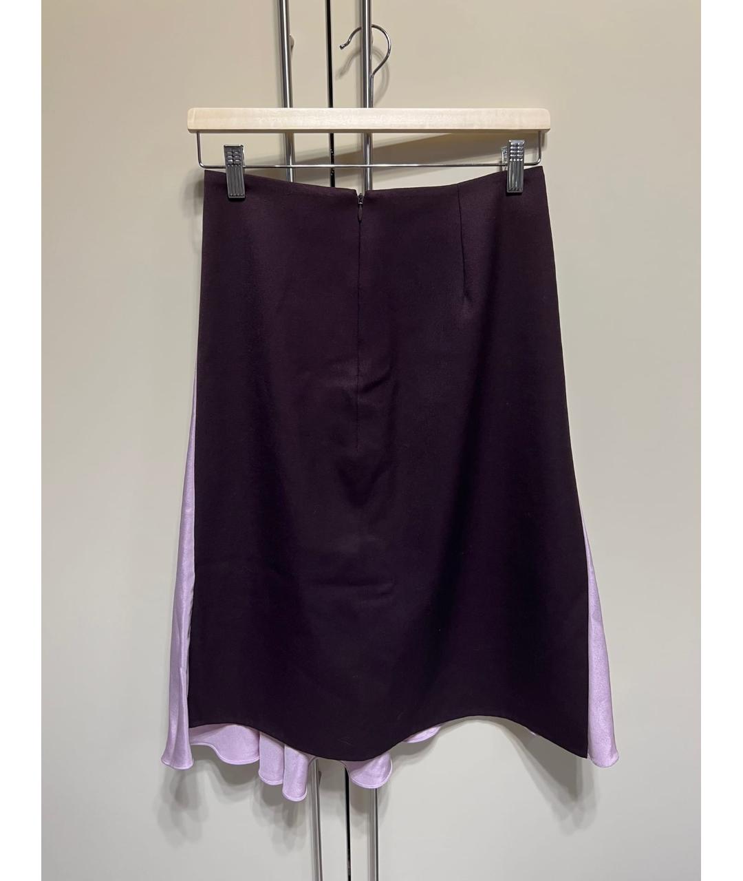 3.1 PHILLIP LIM Фиолетовая шелковая юбка миди, фото 2