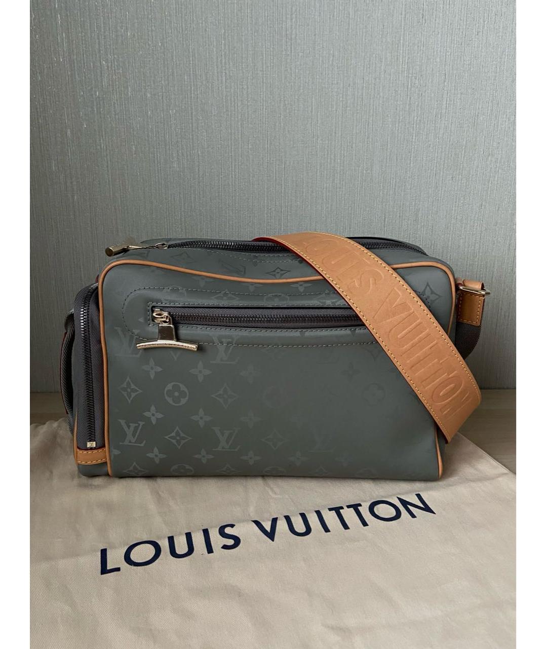 LOUIS VUITTON PRE-OWNED Серая сумка на плечо, фото 3
