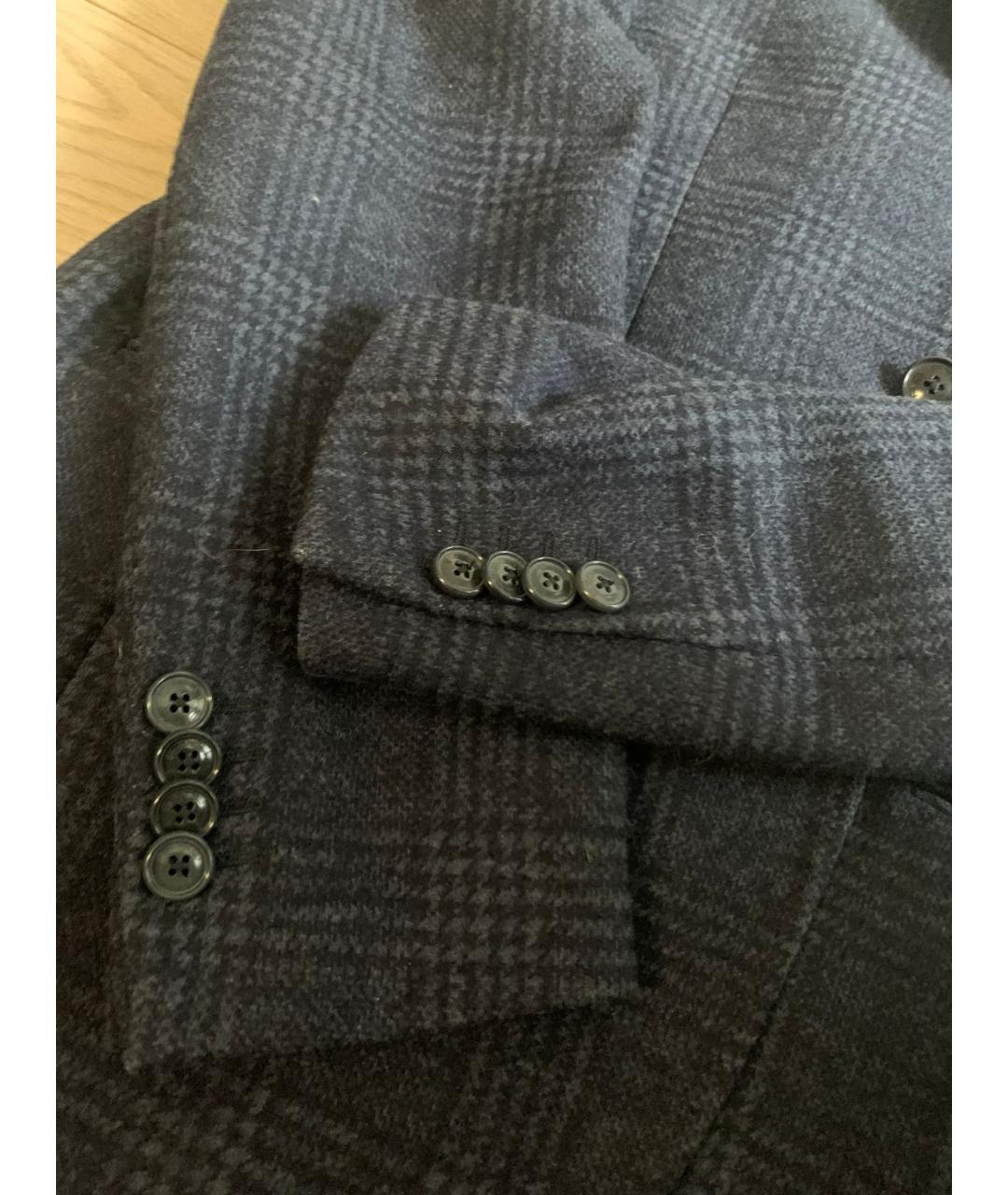 ETRO Темно-синий хлопковый пиджак, фото 4