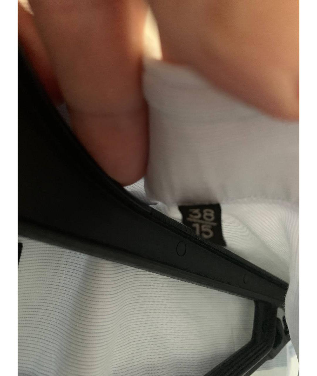 ERMENEGILDO ZEGNA Голубая хлопковая классическая рубашка, фото 5