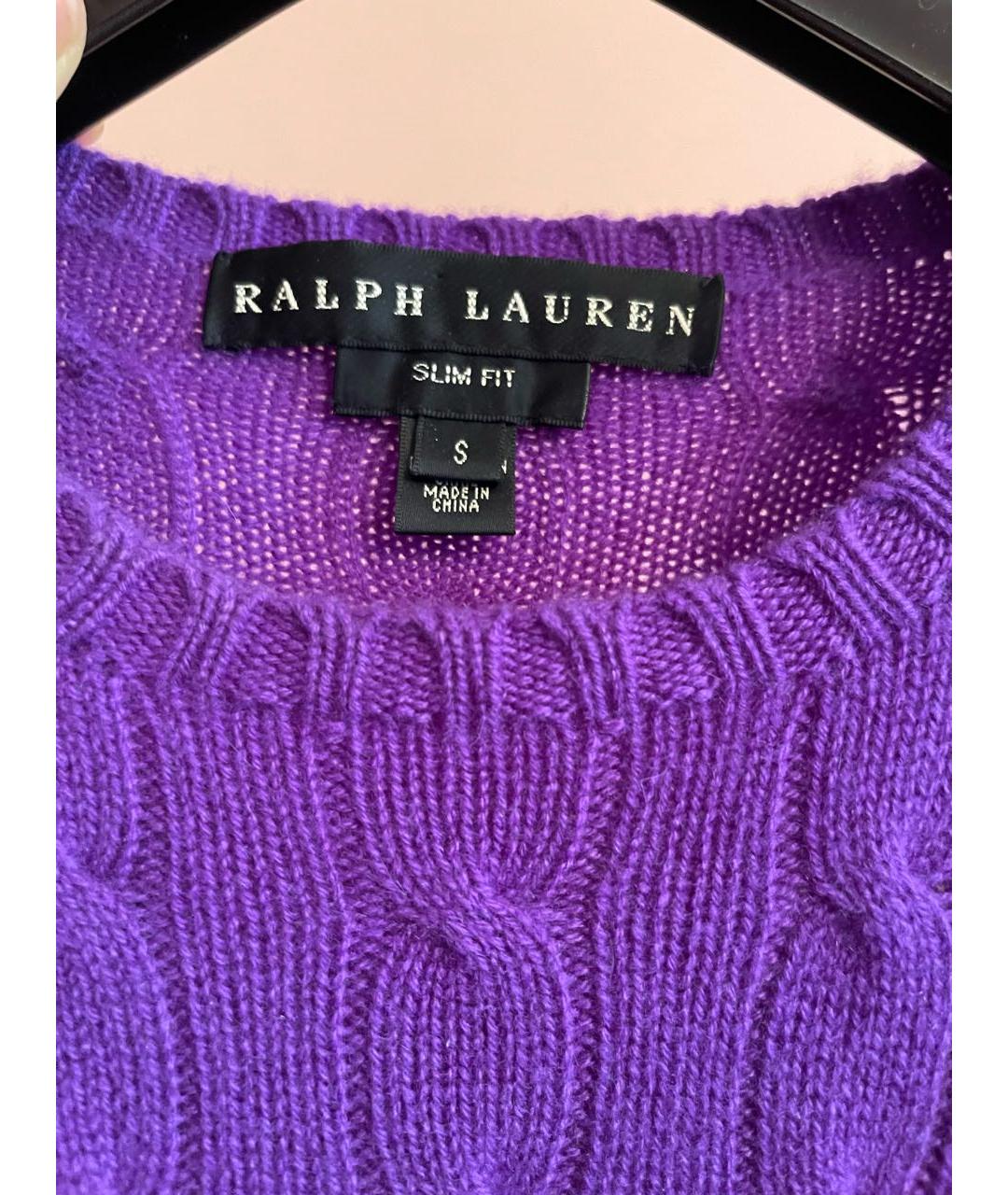 RALPH LAUREN Фиолетовый кашемировый джемпер / свитер, фото 5