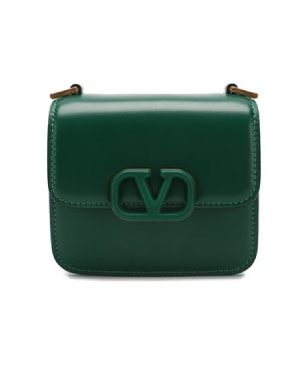 VALENTINO Зеленая кожаная сумка тоут, фото 1