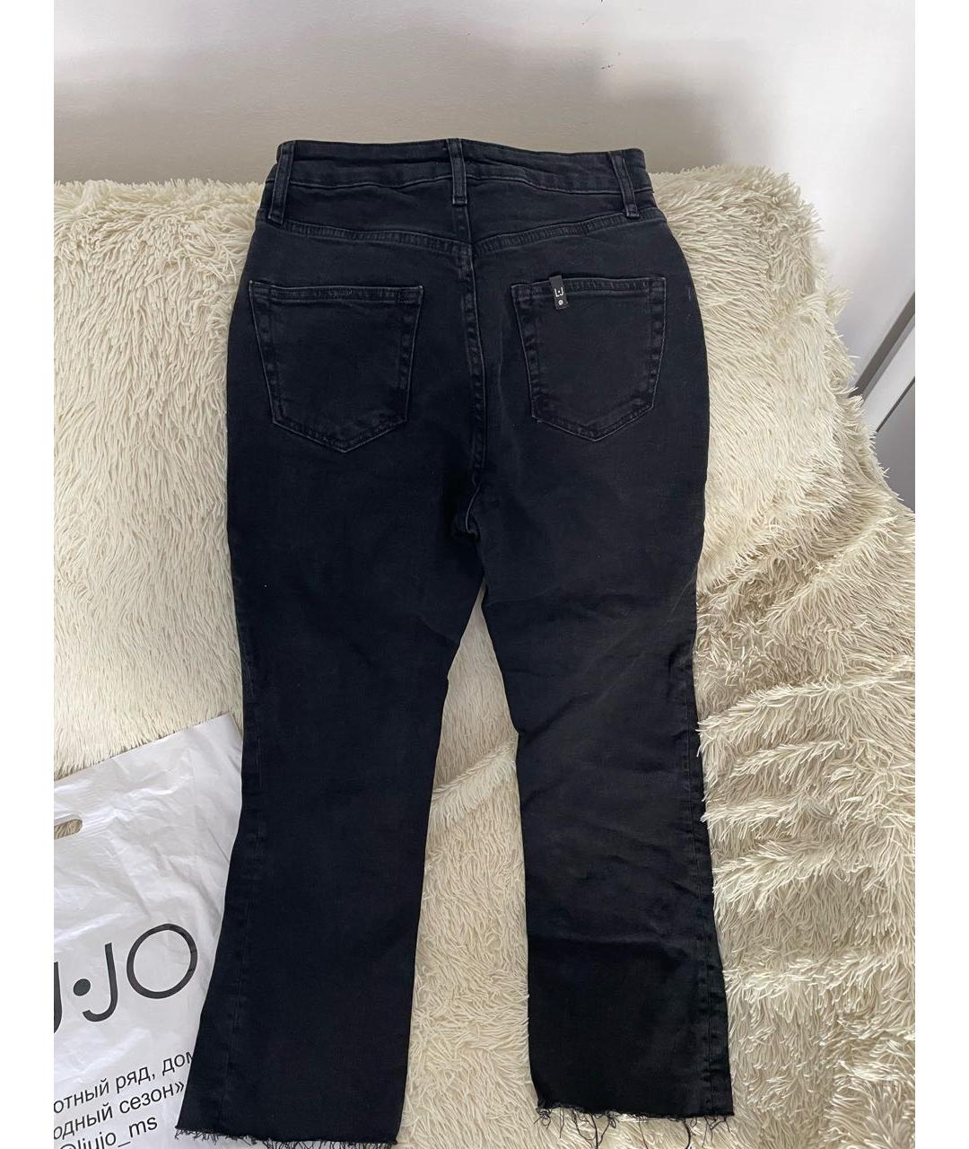 LIU JO Черные хлопковые прямые джинсы, фото 2
