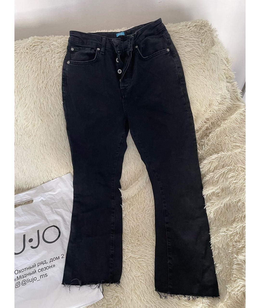 LIU JO Черные хлопковые прямые джинсы, фото 5