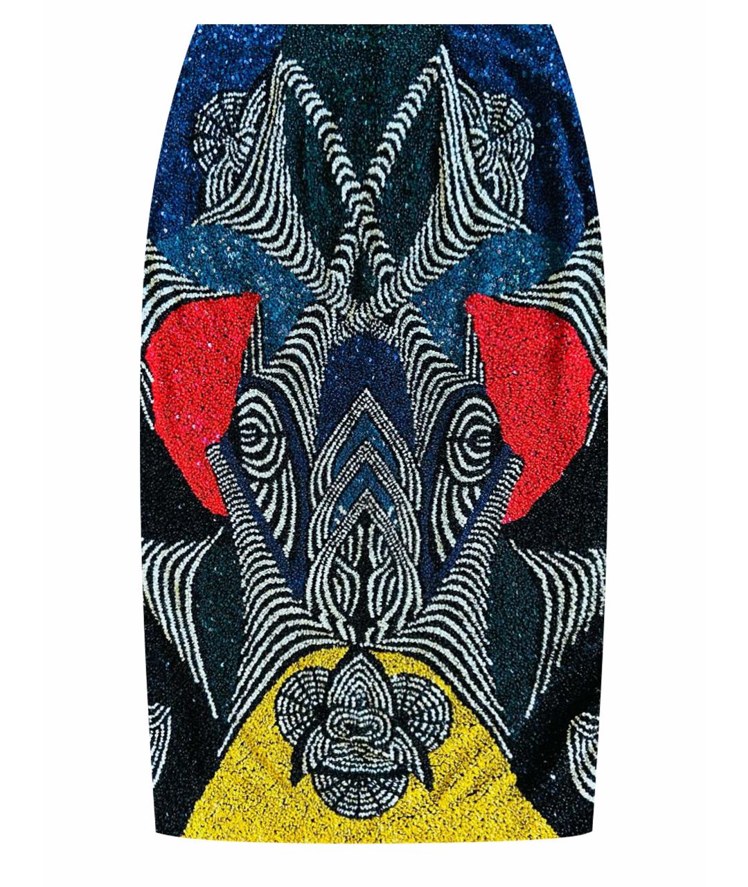 MANISH ARORA Мульти полиэстеровая юбка миди, фото 1