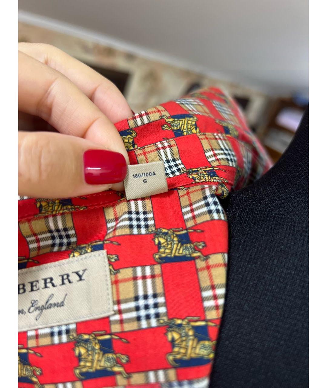 BURBERRY Мульти хлопковая кэжуал рубашка, фото 7