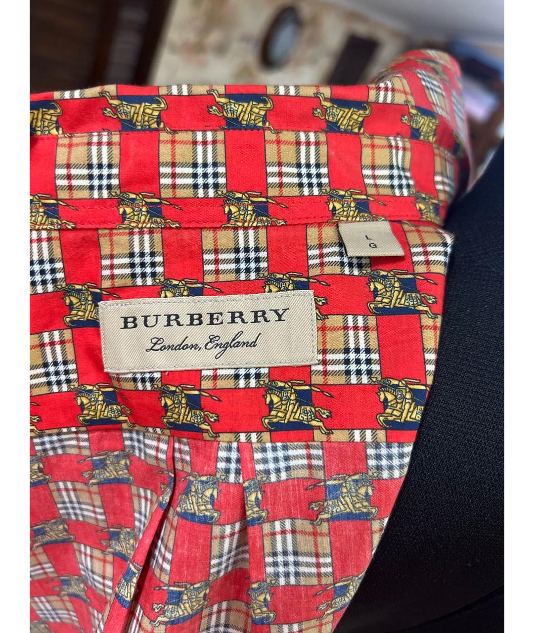 BURBERRY Мульти хлопковая кэжуал рубашка, фото 6