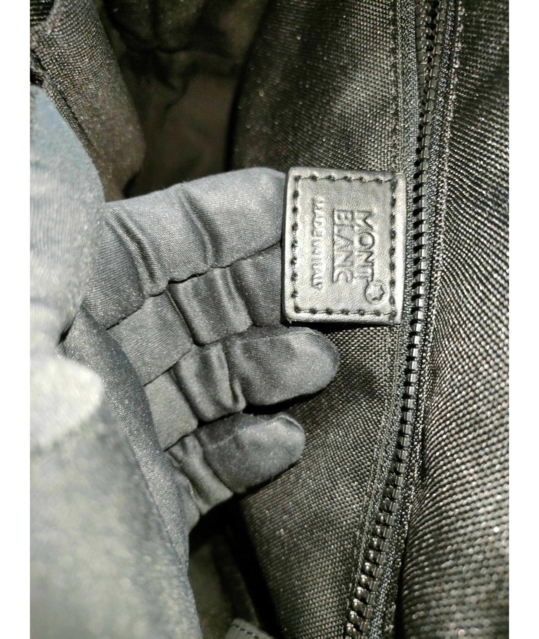 MONTBLANC Черный кожаный рюкзак, фото 7