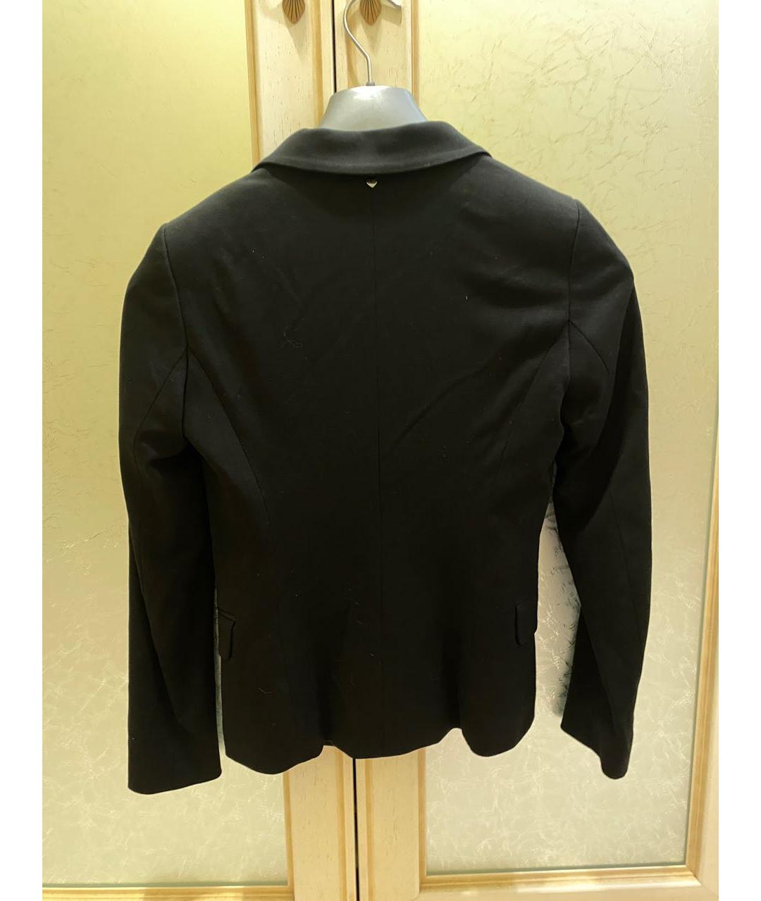 TWIN-SET Черный вискозный жакет/пиджак, фото 2