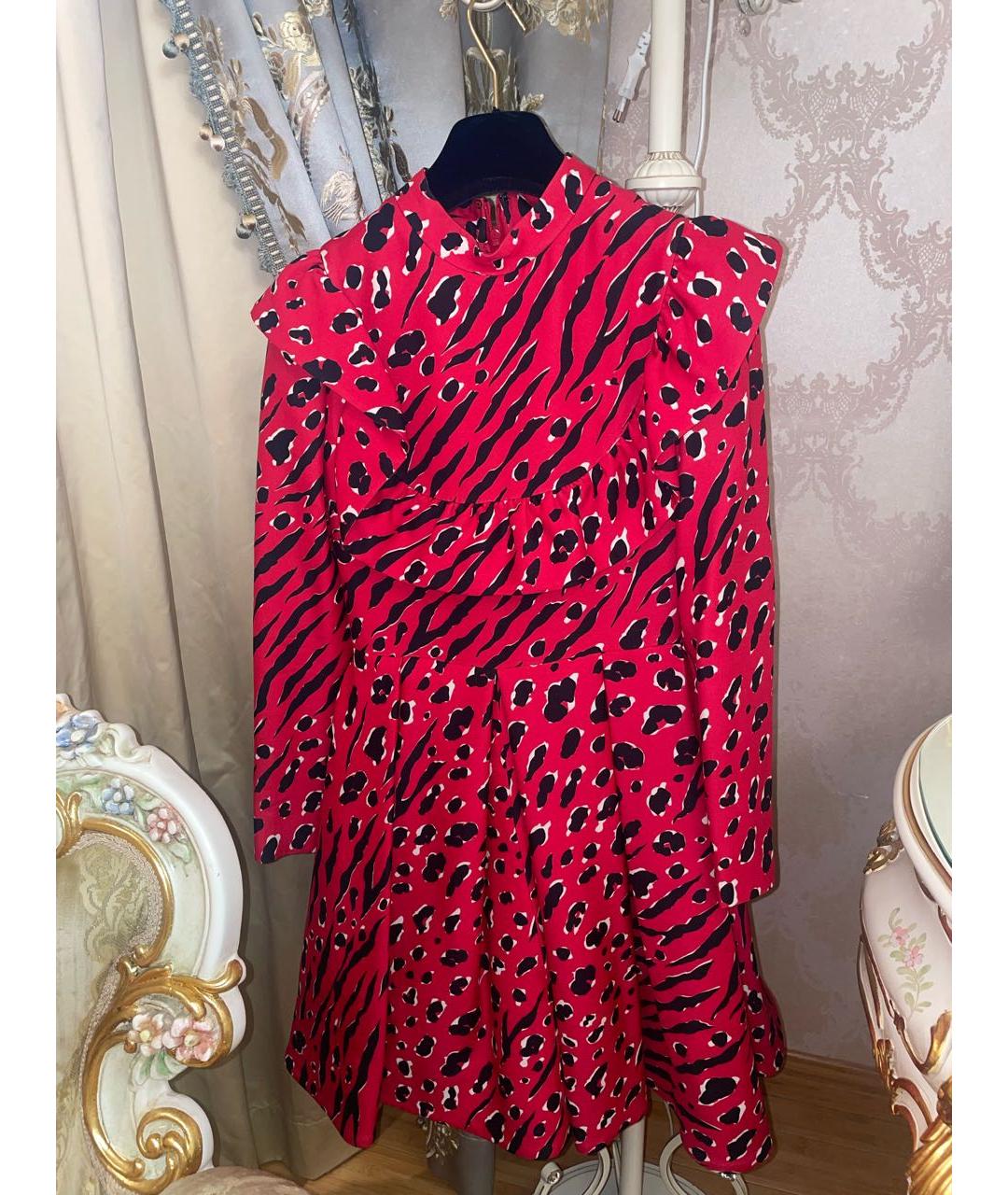VALENTINO Красное шерстяное вечернее платье, фото 5
