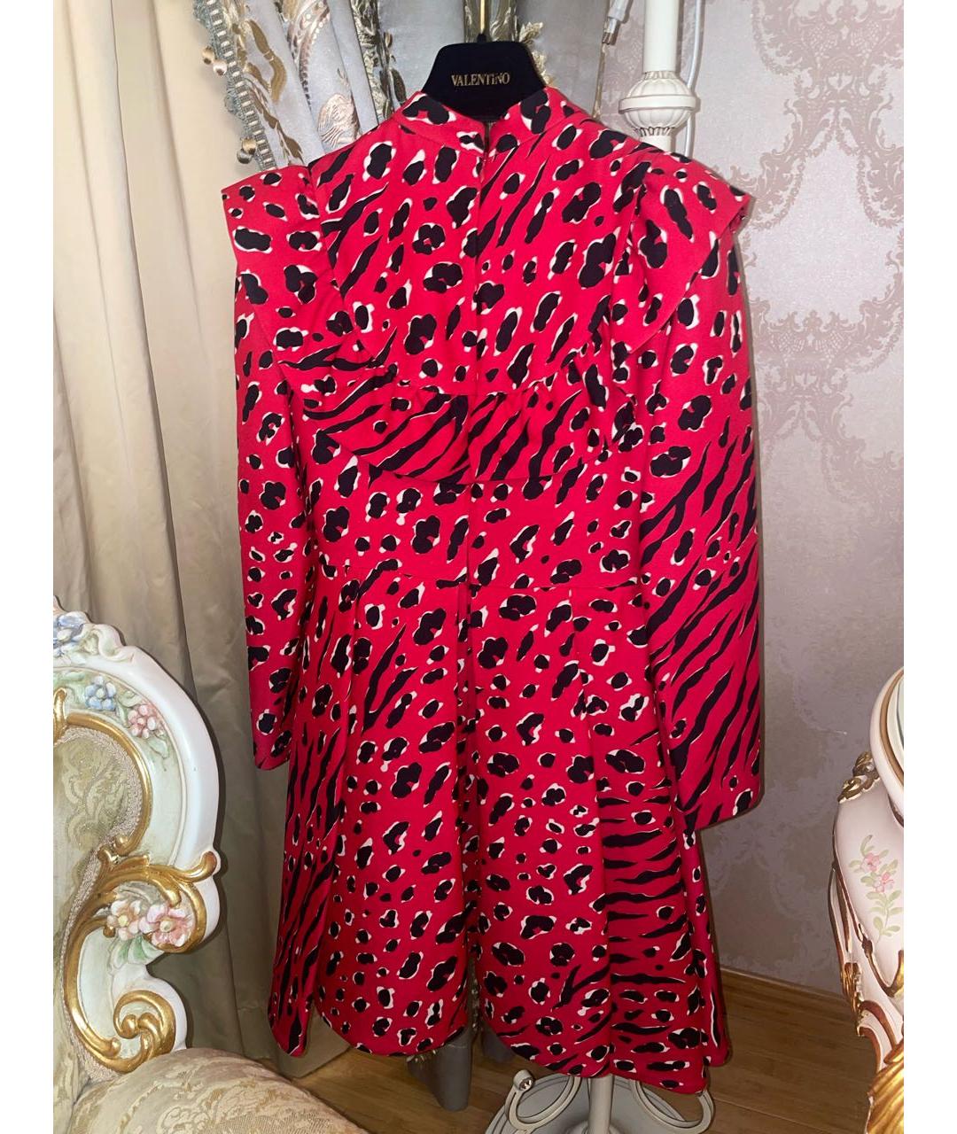 VALENTINO Красное шерстяное вечернее платье, фото 2